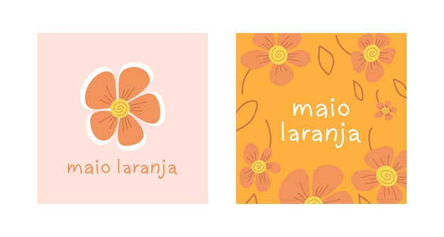 Postcards on Maio laranja campaign against violence research of children 18 may day