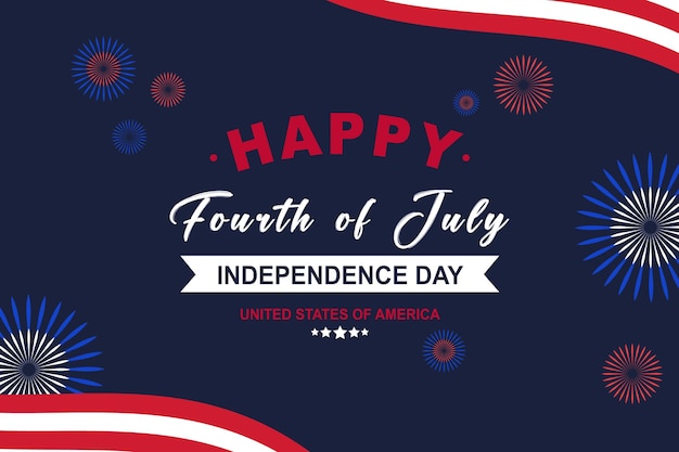 A poster for the 4th of july with the words happy 4th of july on it