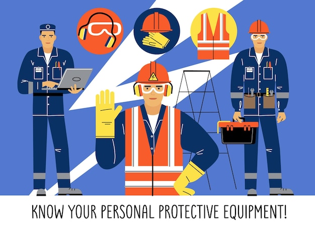 生産中の PPE に関するポスター