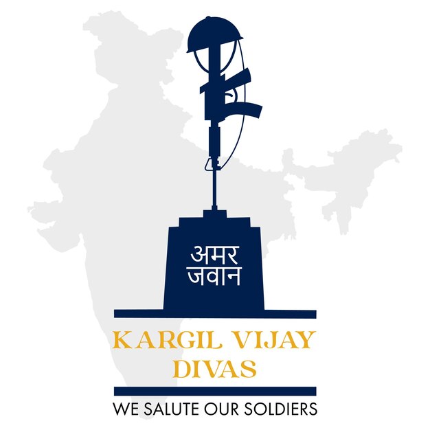 Poster achtergrond van de viering van kargil vijay diwas