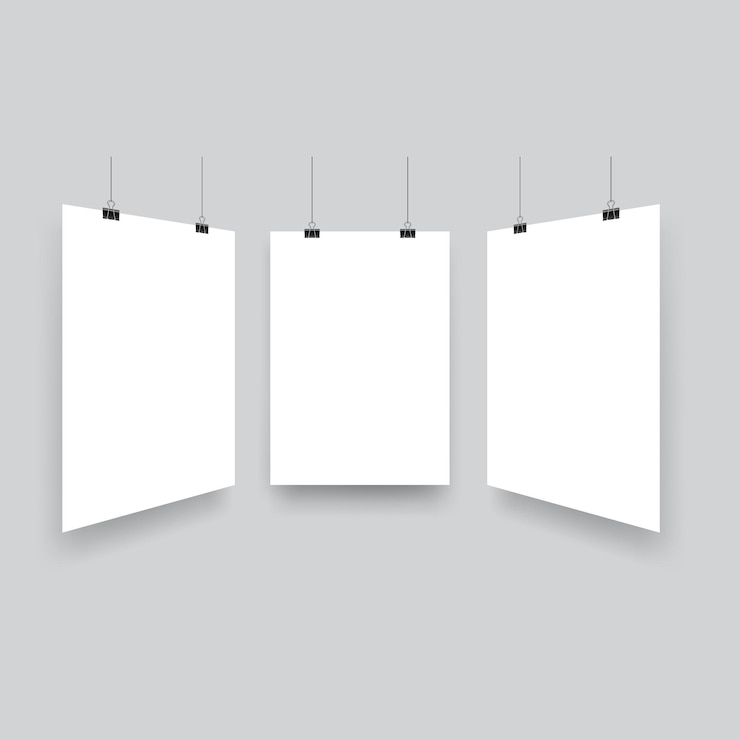 Vector poster advertising mockup