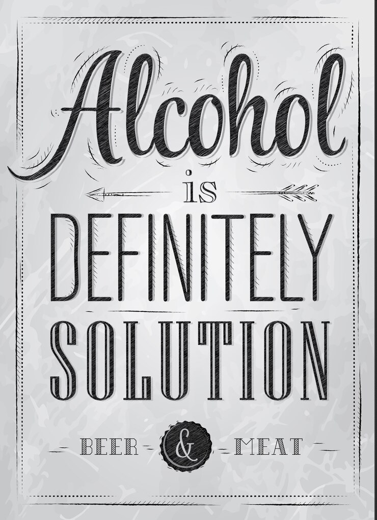 Vector poster alcohol definitely