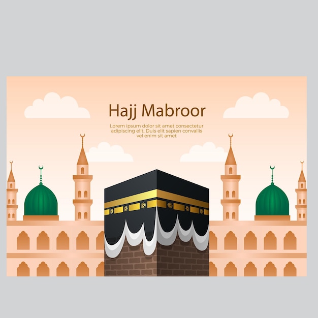 a poster for the arabic mosque with a mosque in the background