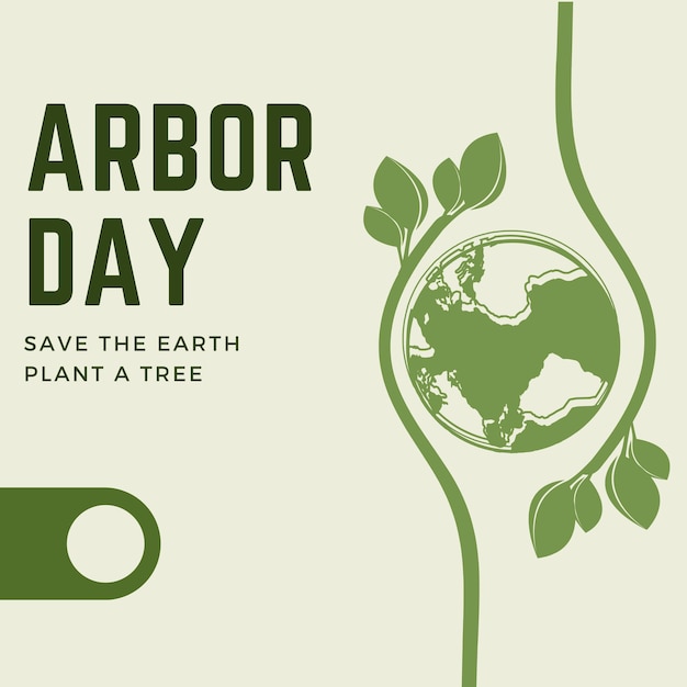 A poster for arbor day that says save the earth