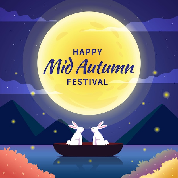 a poster for autumn festival with a couple of animals on it