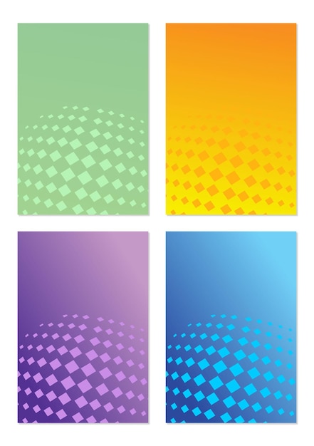 Vector poster background with gradient and halftone