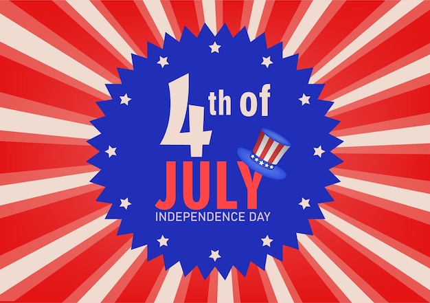 Vector poster banner fourth of july 4th of july independence day usa