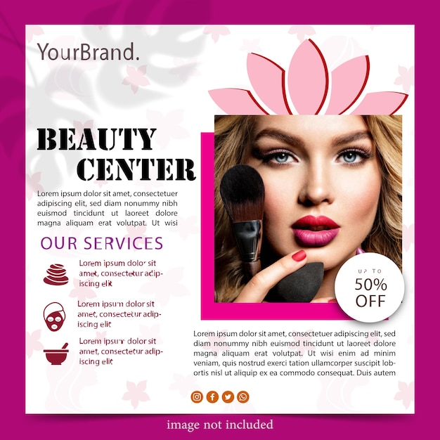 poster banner vector cosmetic salon spa template