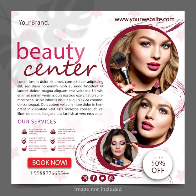 poster banner vector cosmetische salon spa sjabloon