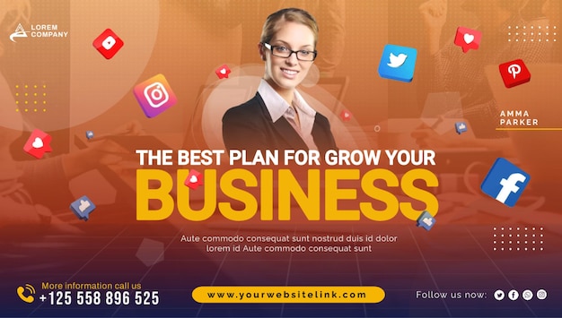 Vector a poster for the best plan for your business