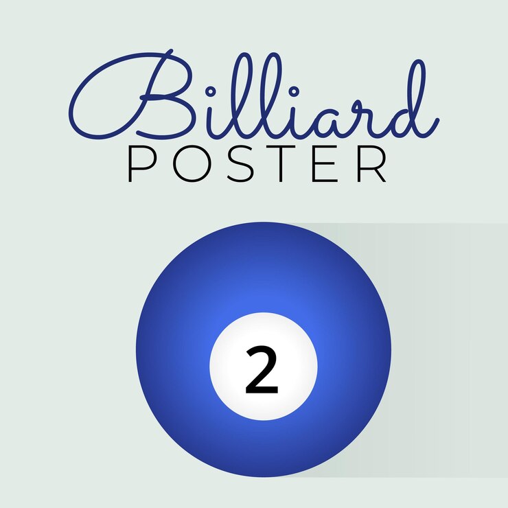 Vector a poster of billiard concept for sport competition