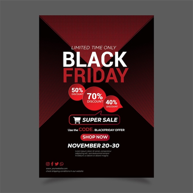 Poster of black friday in modern style