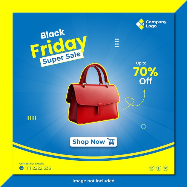 a poster for black friday sale with a bag that says black friday sale