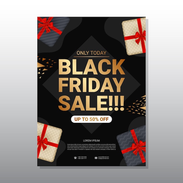 a poster for black friday sale with a black friday sale sign