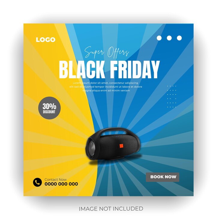 Vector a poster for black friday sale with a black mouse