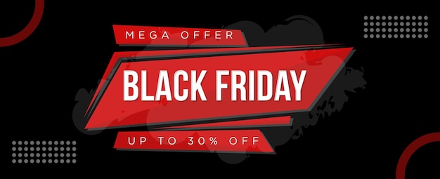 Un poster per i saldi del black friday con banner di vendita del black friday