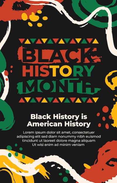 a poster for black history month that is the first year of history