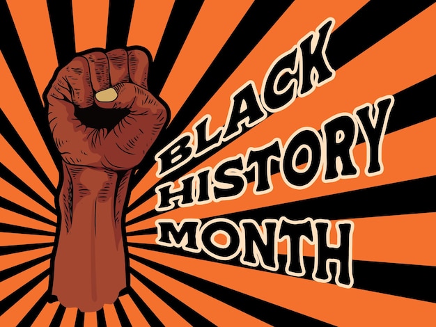 Vector a poster for black history month.