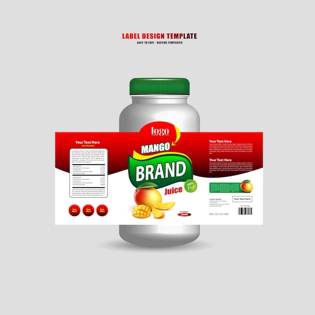 a poster for a brand of brand and a bottle design template