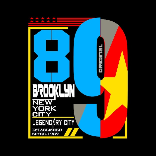 A poster for brooklyn with a star on it