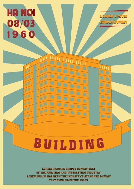 Poster building vintage