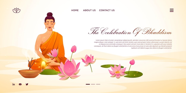 A poster for the celebration of the buddhism of the lotus flower