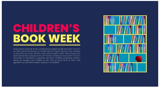 Vector a poster for childrens book week is shown