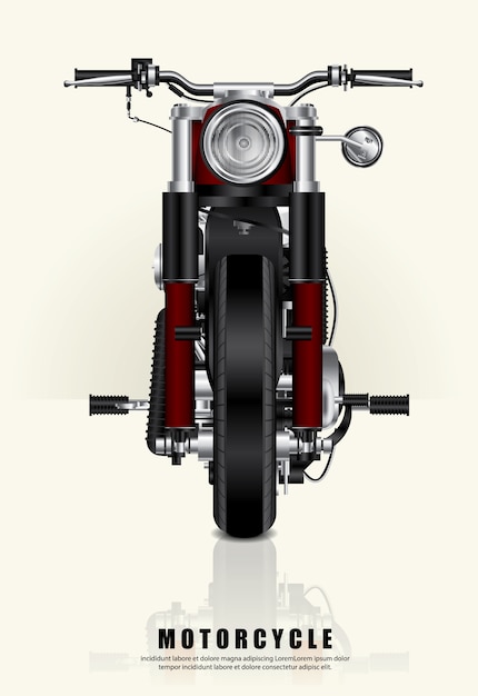 Плакат Chopper Мотоцикл изолированных векторной иллюстрации