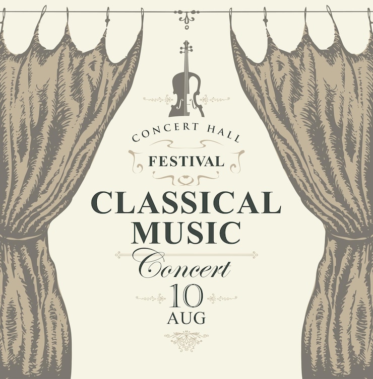 Vector poster for classical music concert