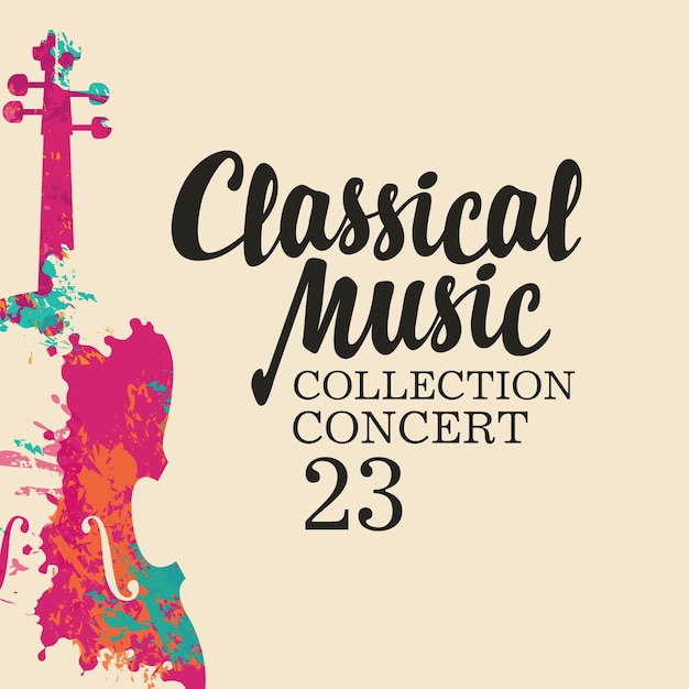 Vector poster for classical music concert