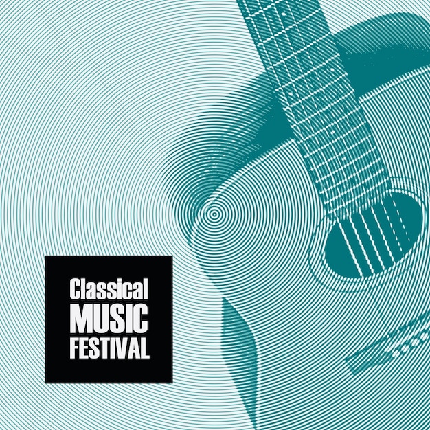 Vettore poster per il festival di musica classica