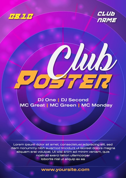 Vector poster club