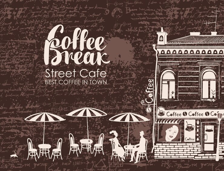 Vector poster for coffee house