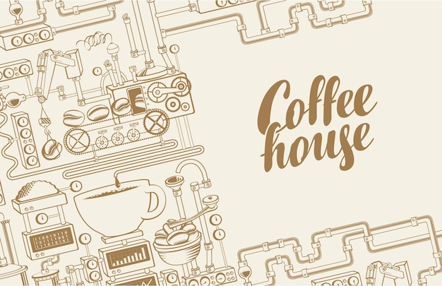 Vector poster for coffee house