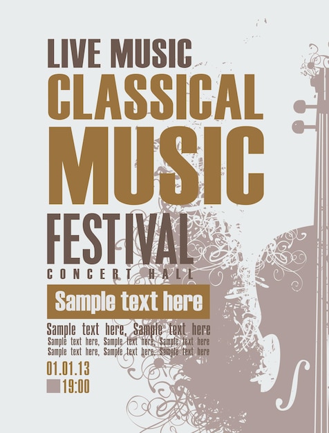 Poster for concert of classical music