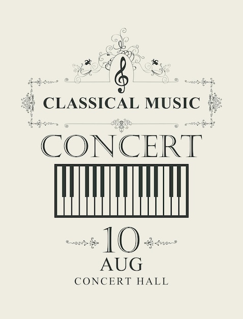 Poster for concert of classical music