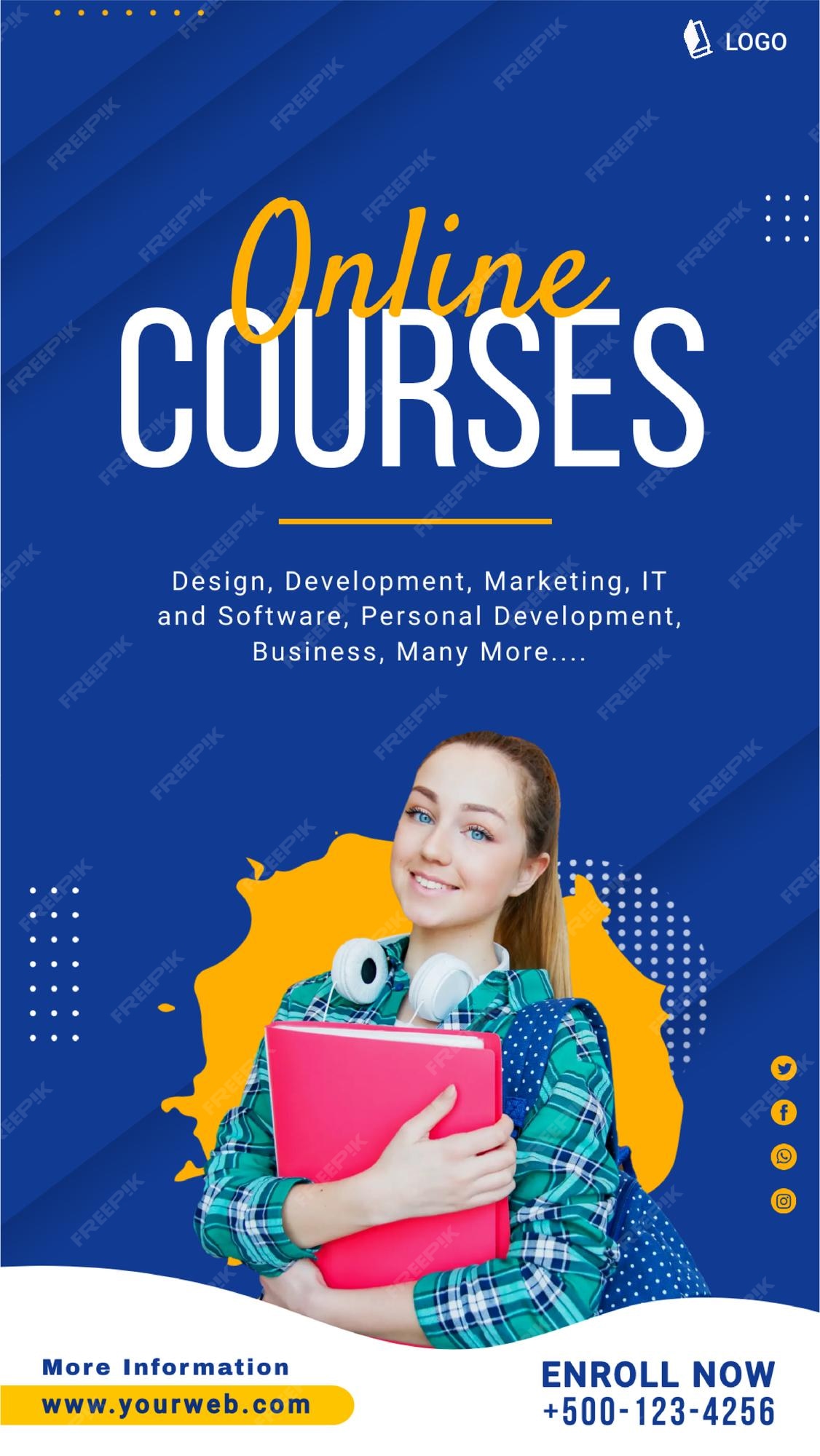 Premium Vector A poster for the course of design Premium Vector A poster for the course of design