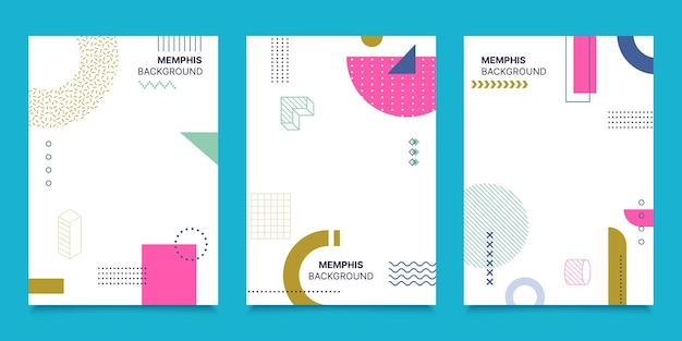 poster cover background memphis geometric design