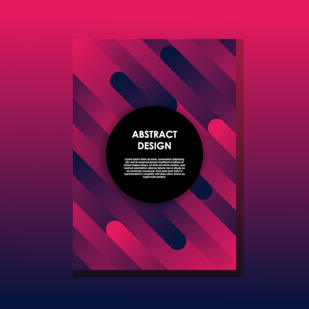 Poster cover ontwerpsjabloon met geometrische abstract