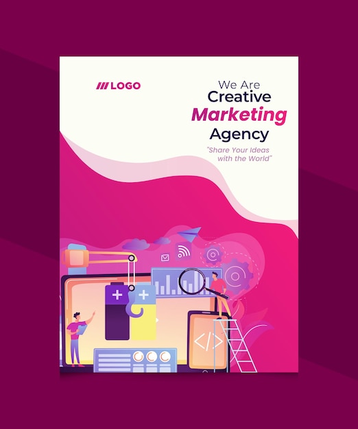 Vector a poster for the creative marketing agency