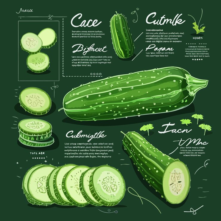 Vector a poster of a cucumber with the words quot cucumber quot on it