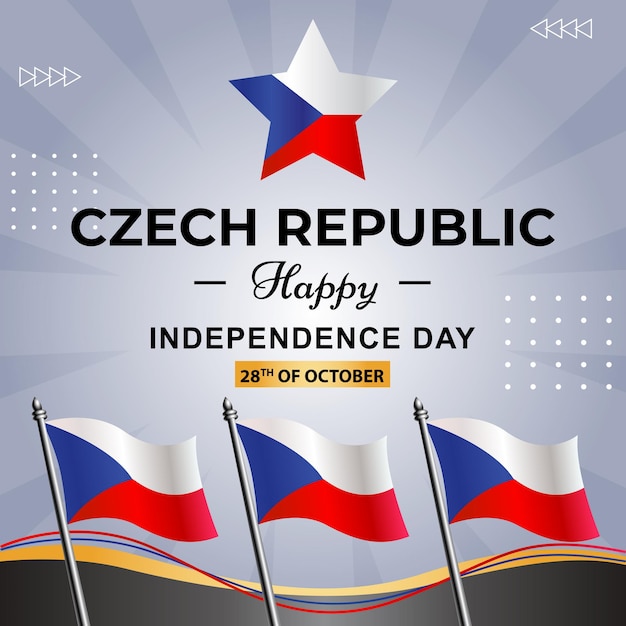 A poster for czech republic happy independence day