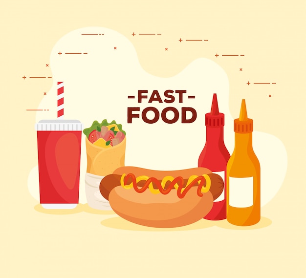 Poster of delicious fast food