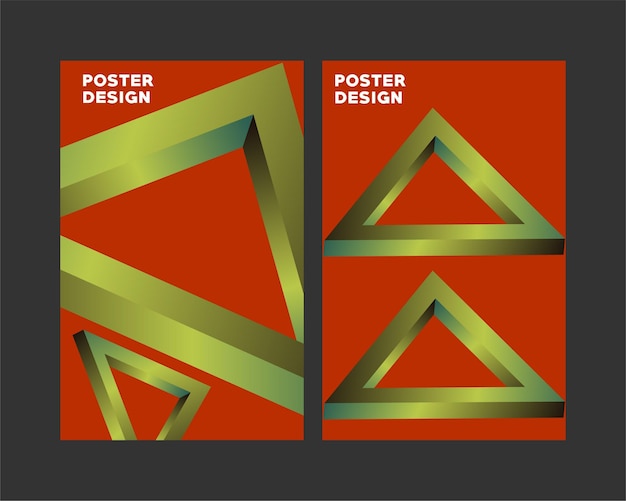 Poster design abstract shape