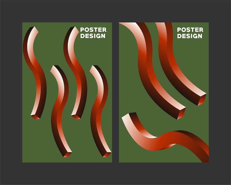 Vector poster design abstract shape