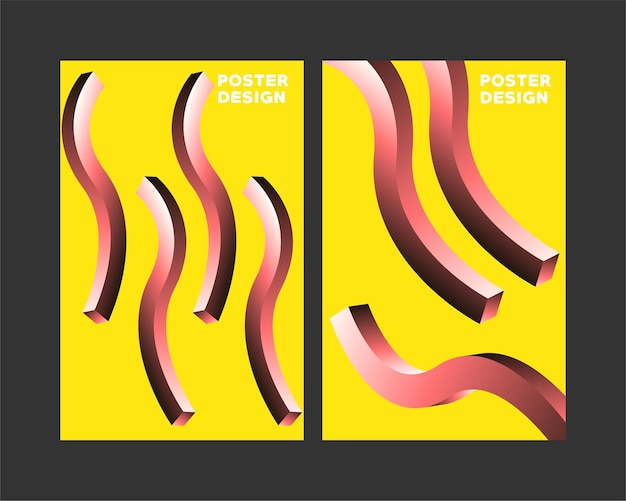 POSTER DESIGN ABSTRACT SHAPE