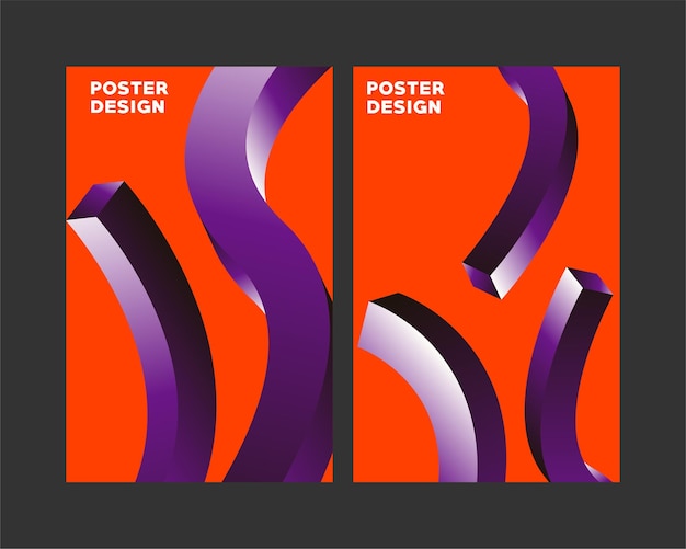 POSTER DESIGN ABSTRACT SHAPE