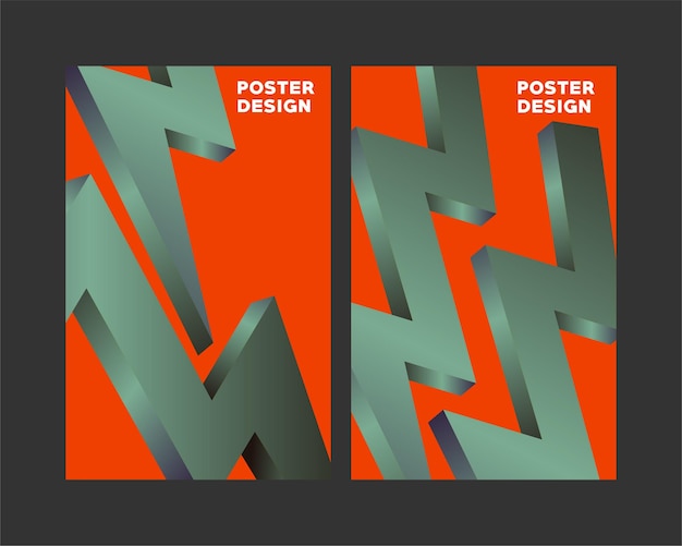 Вектор Дизайн плаката абстрактная форма