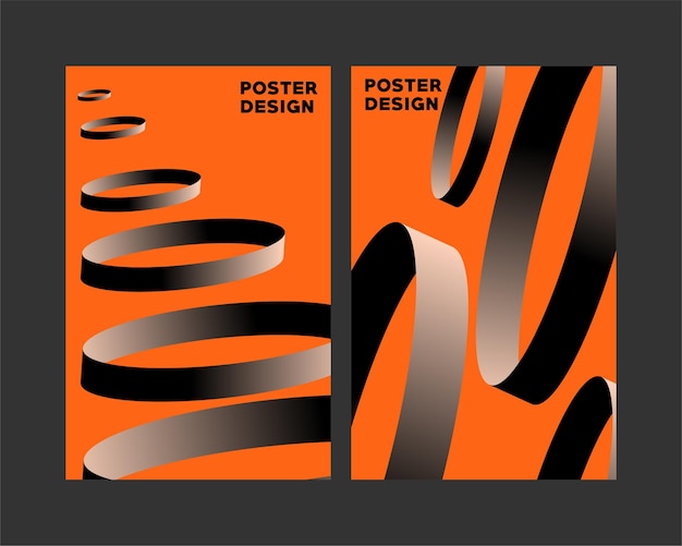 Дизайн плаката абстрактная форма