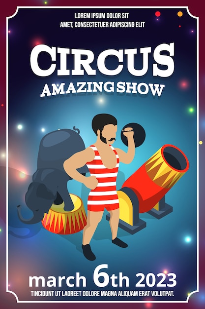 Poster design of circus show